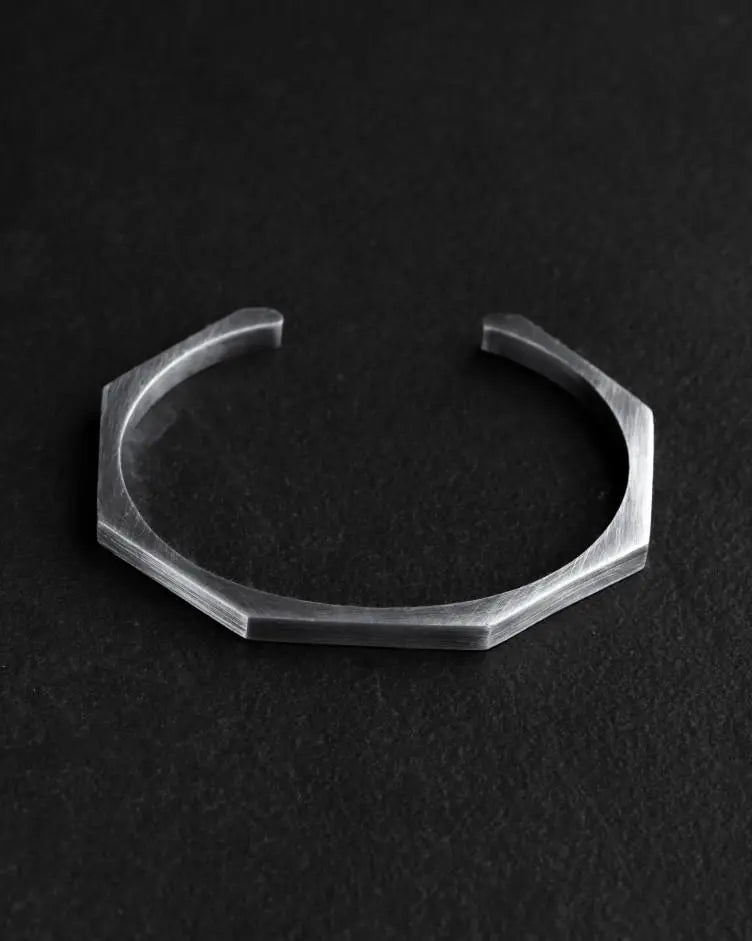Hexagon Cuff Bracelet (Can be Personalized) (Men & Women)