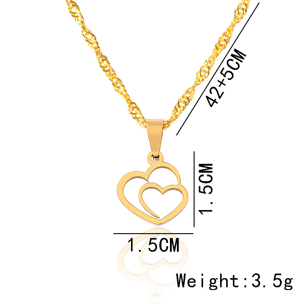 Amore TwinHeart Pendant Necklace