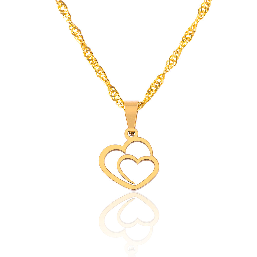 Amore TwinHeart Pendant Necklace