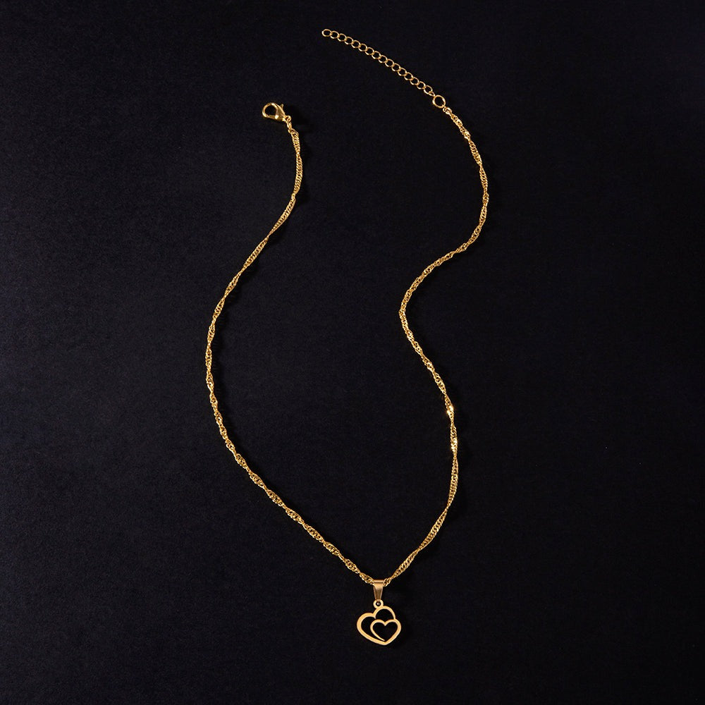 Amore TwinHeart Pendant Necklace