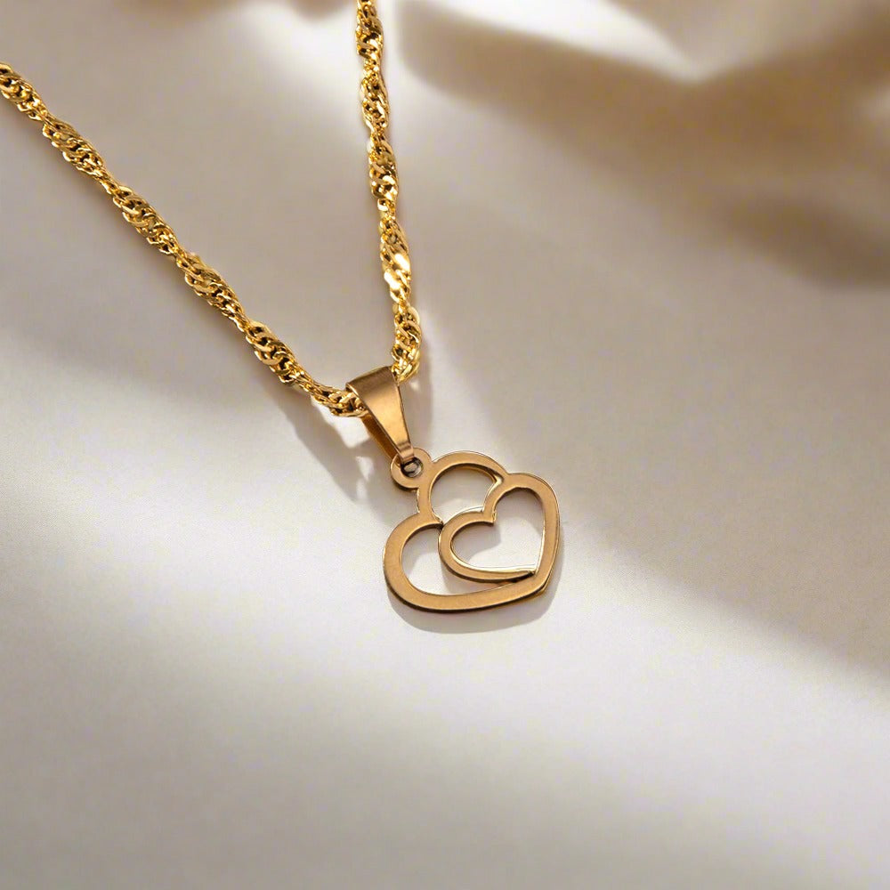 Amore TwinHeart Pendant Necklace