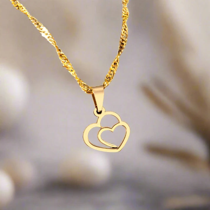Amore TwinHeart Pendant Necklace
