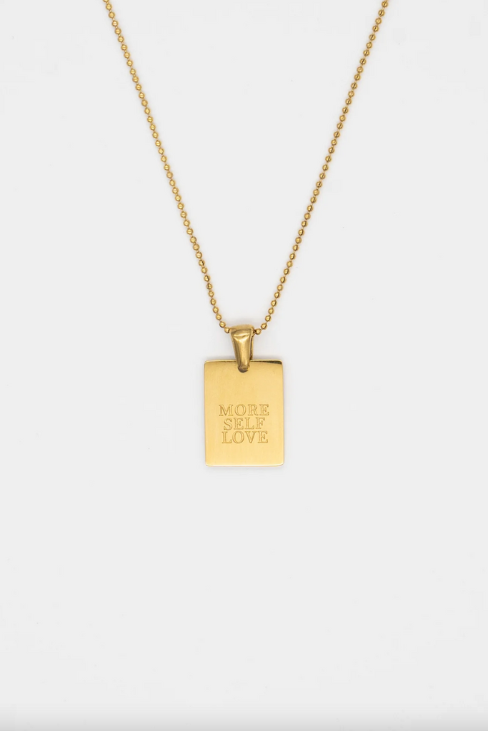 More Self Love Engraved Necklace
