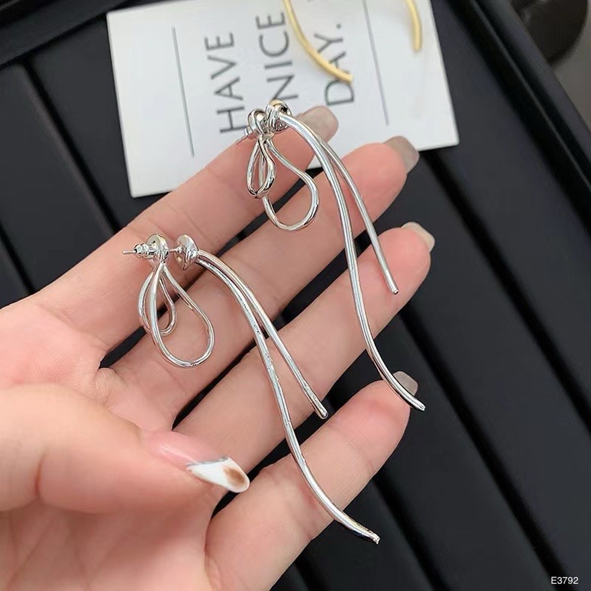 Silver Luxe Bow Studs