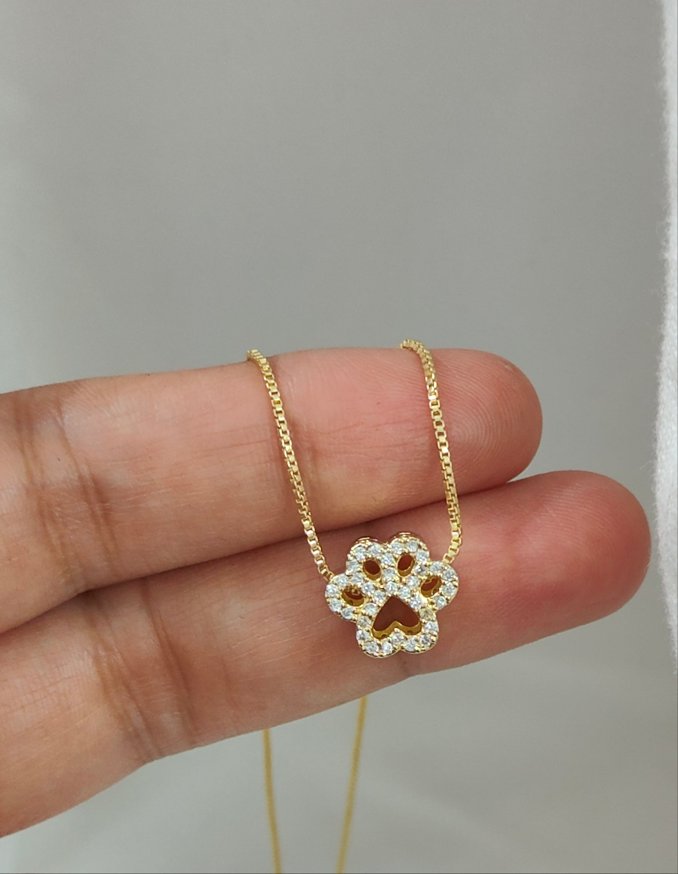 Paw Print Pendant Necklace
