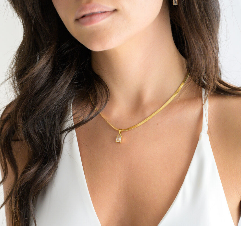 Herringbone Pendant Necklace Combo (1 Necklace + 3 Colours Pendants)