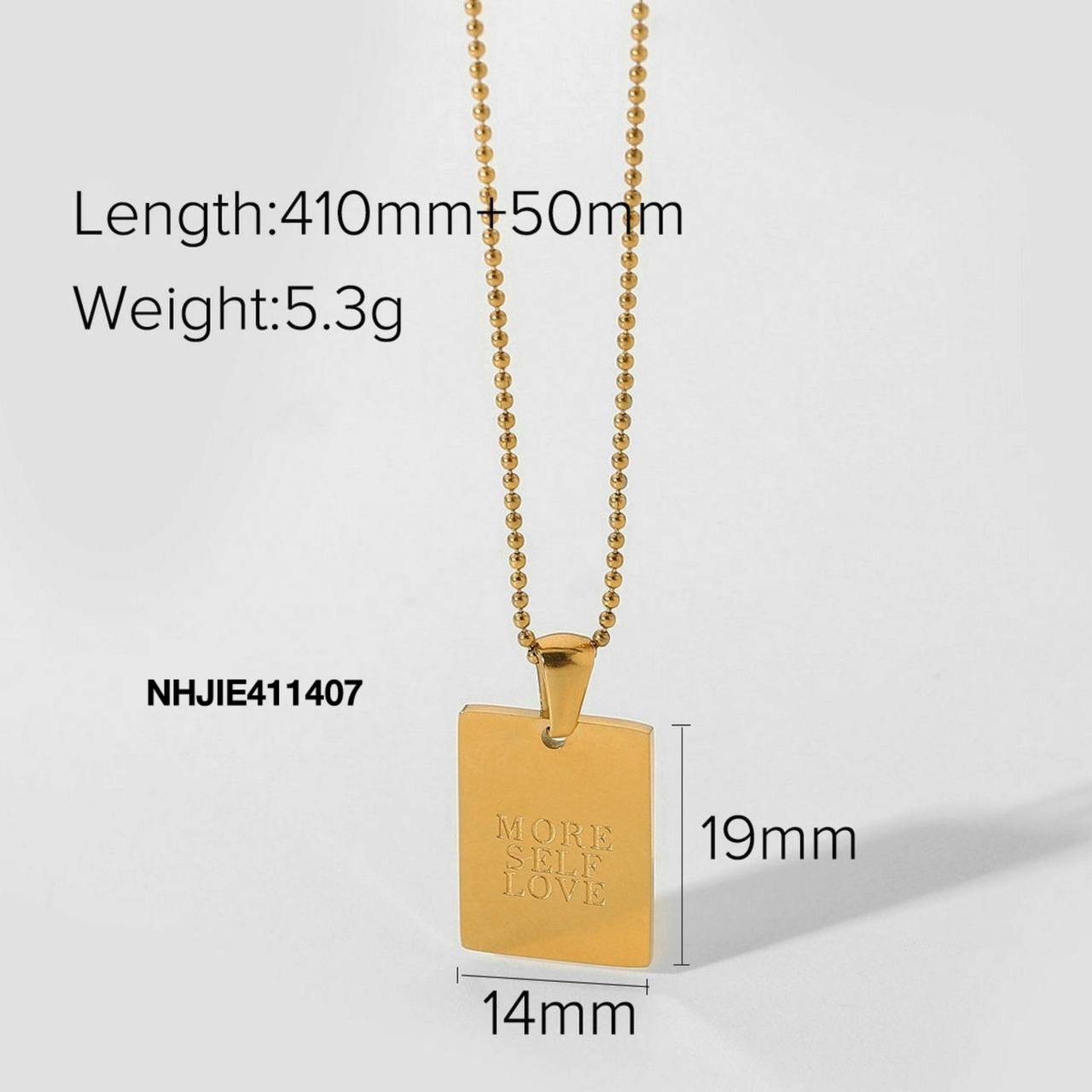 More Self Love Engraved Necklace