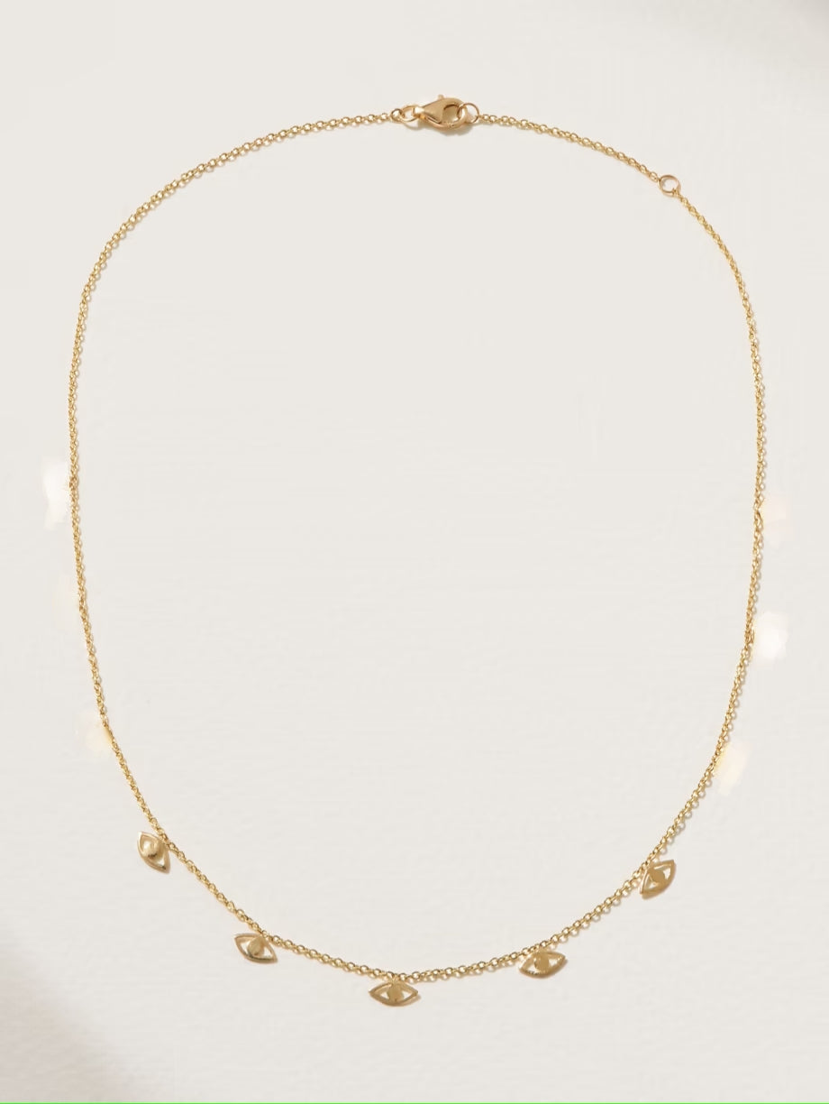 Tiny Evil Eye Choker Necklace