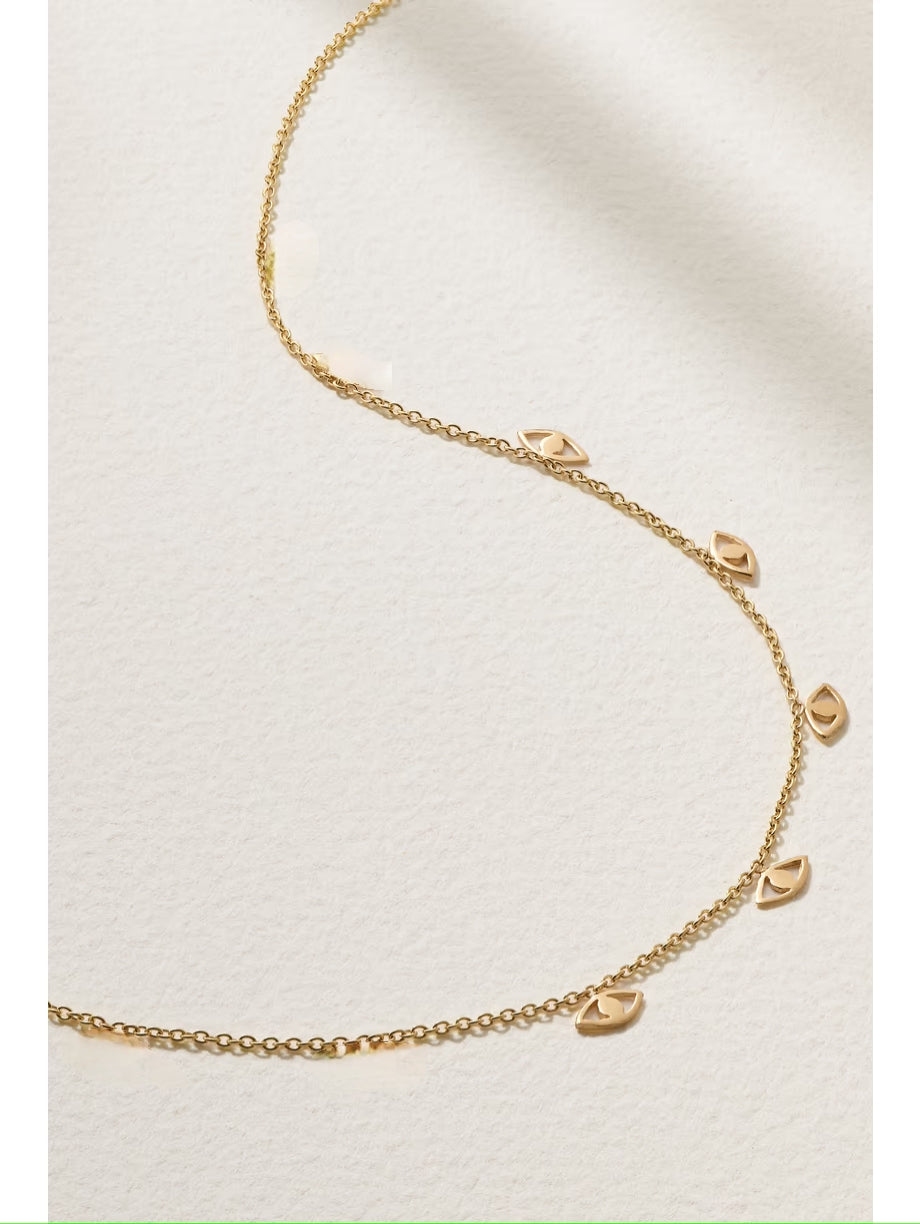 Tiny Evil Eye Choker Necklace
