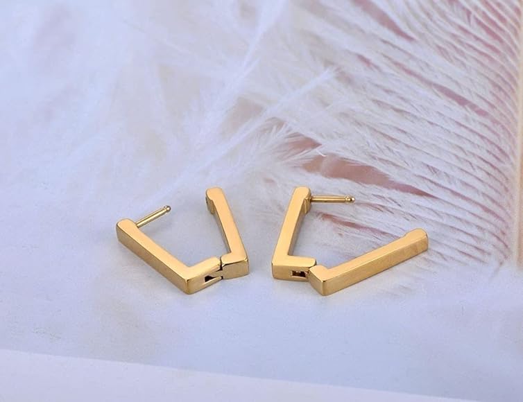 Rectangular Chunky Hoops