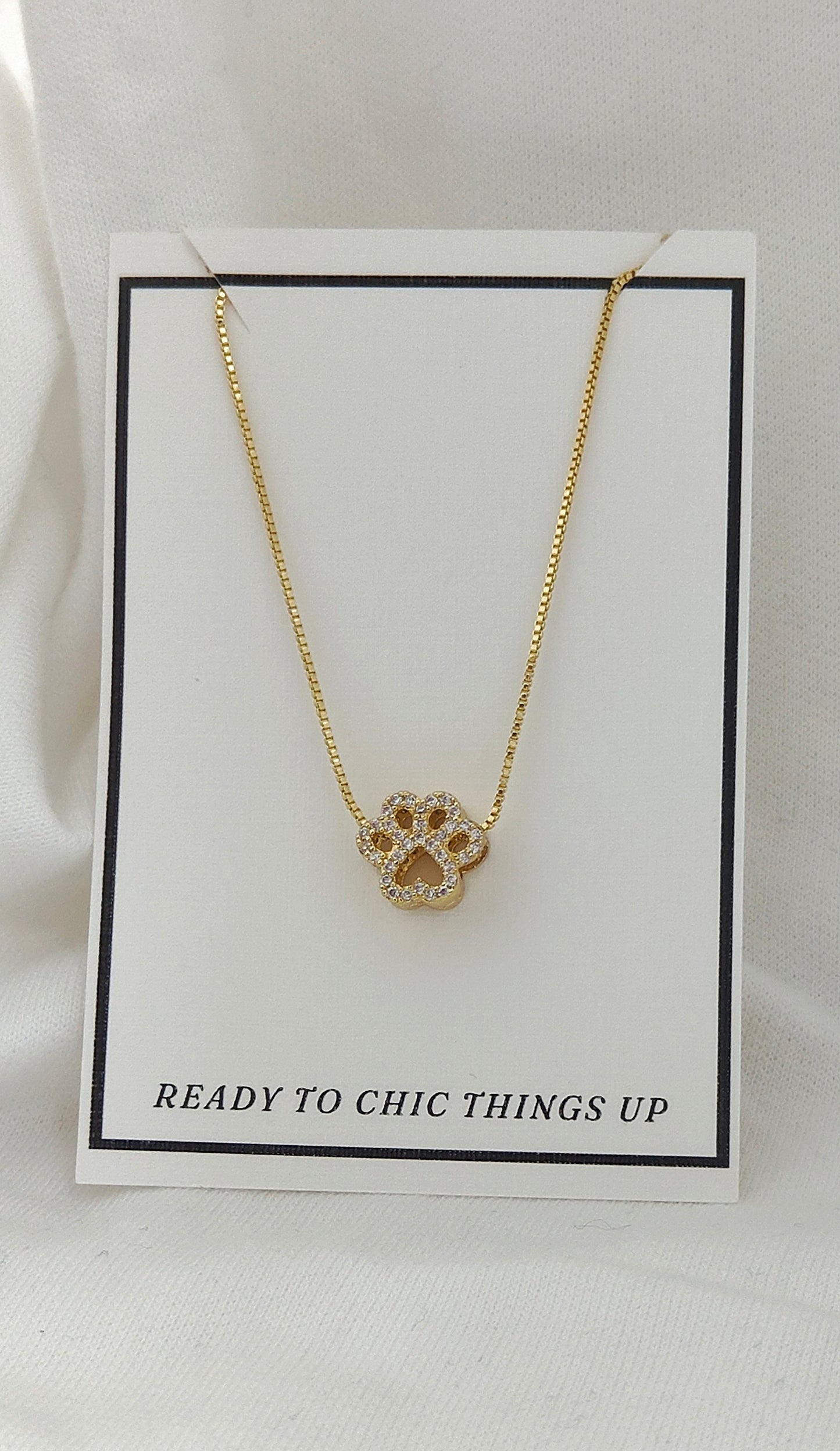 Paw Print Pendant Necklace