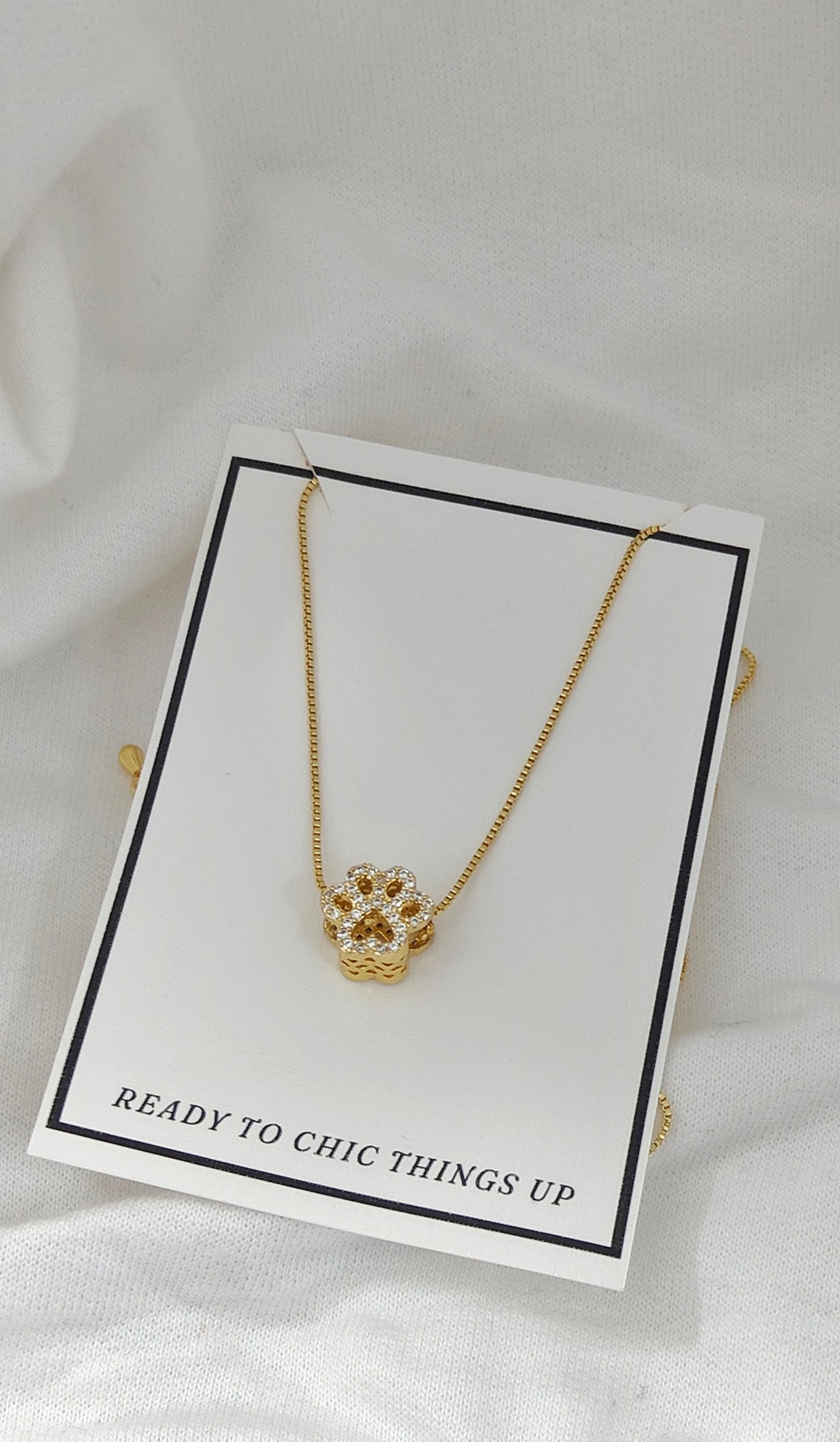 Paw Print Pendant Necklace