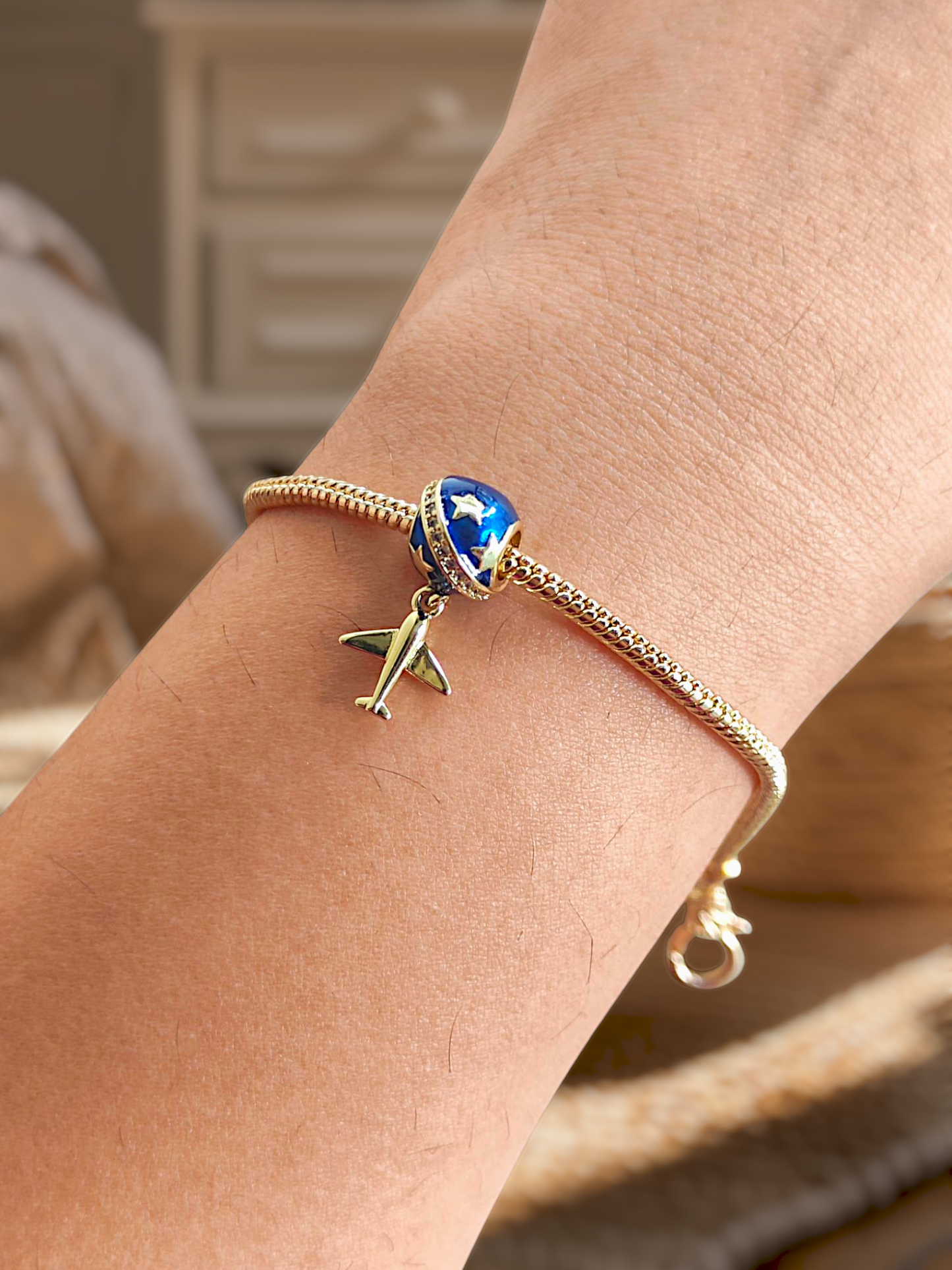 Dreamy Globe (BLUE) Charm Bracelet