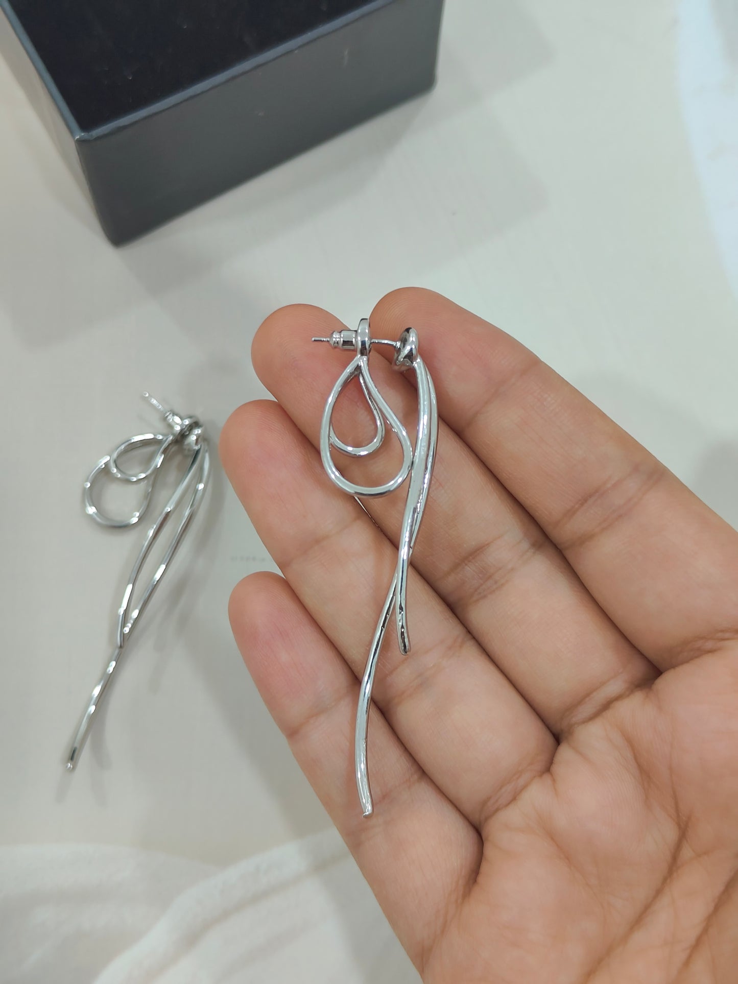 Silver Luxe Bow Studs