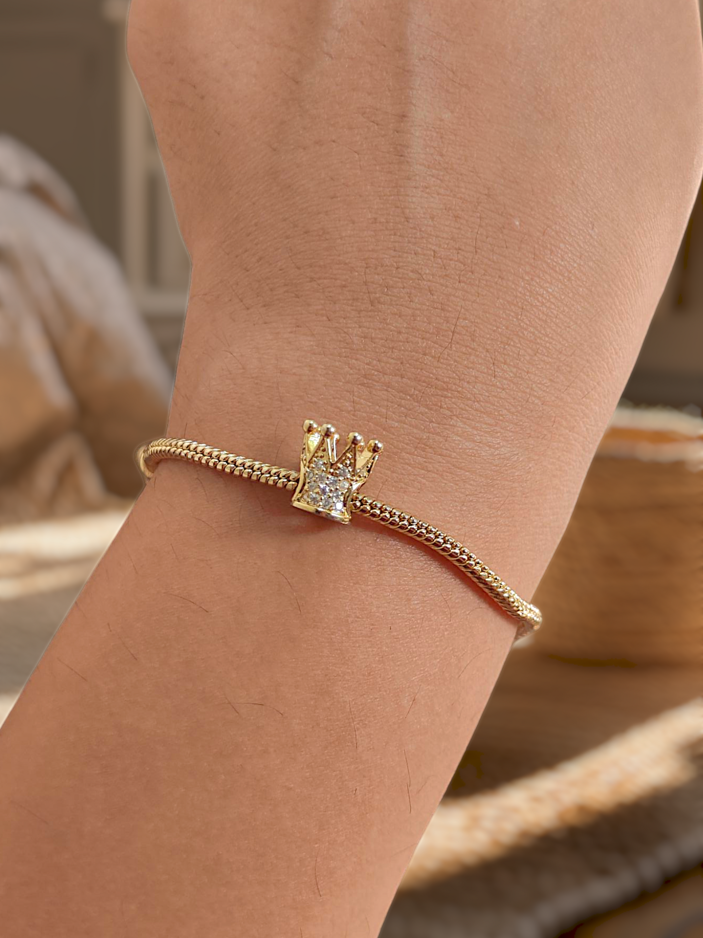 Crown Bead Bracelet