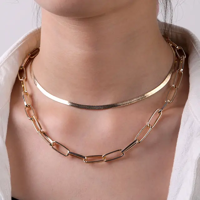 Chains Combo - Paperclip and Herringbone