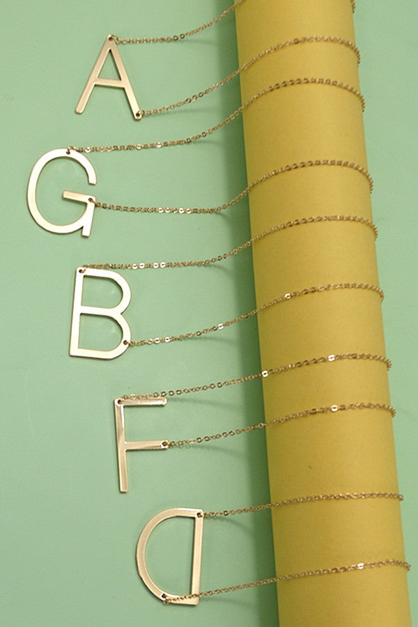 Sideways Oversized Initial Necklace