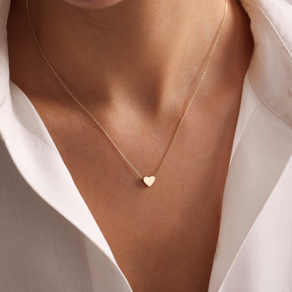 Minimal Paris Heart Necklace