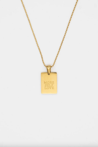 More Self Love Engraved Necklace