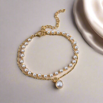 Estella Pearl Double Layer Bracelet