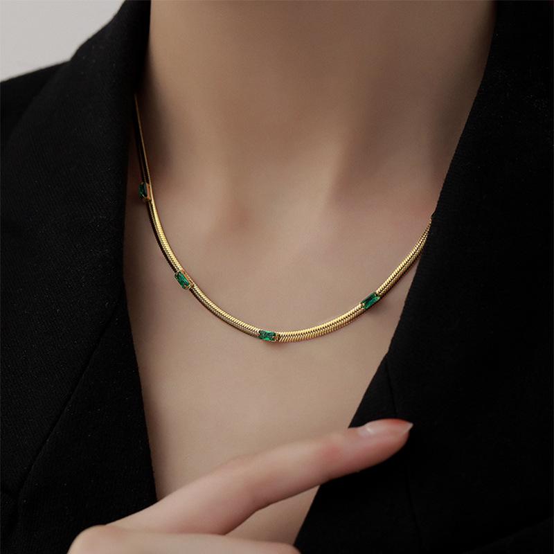 Herringbone Snake Chain Choker Necklace (Available in 2 Variants)