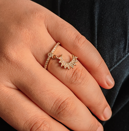 Moon Charm Ring