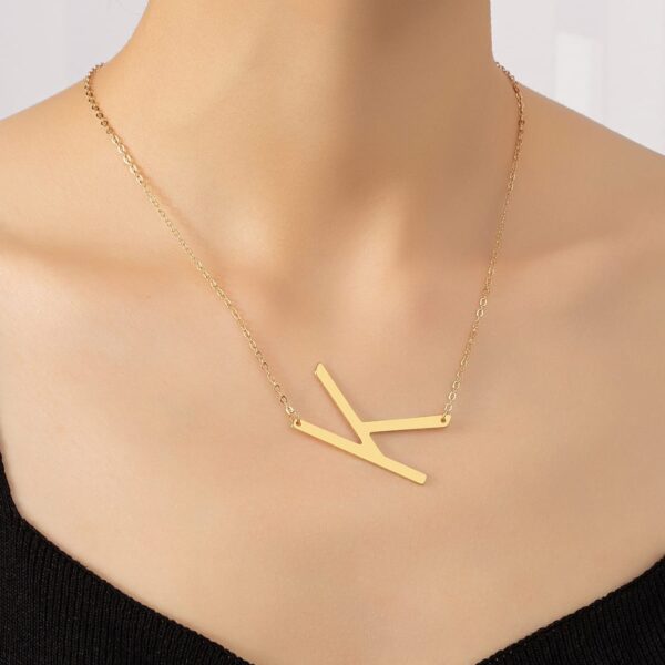 Sideways Oversized Initial Necklace