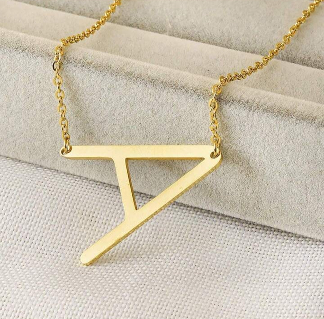 Sideways Oversized Initial Necklace