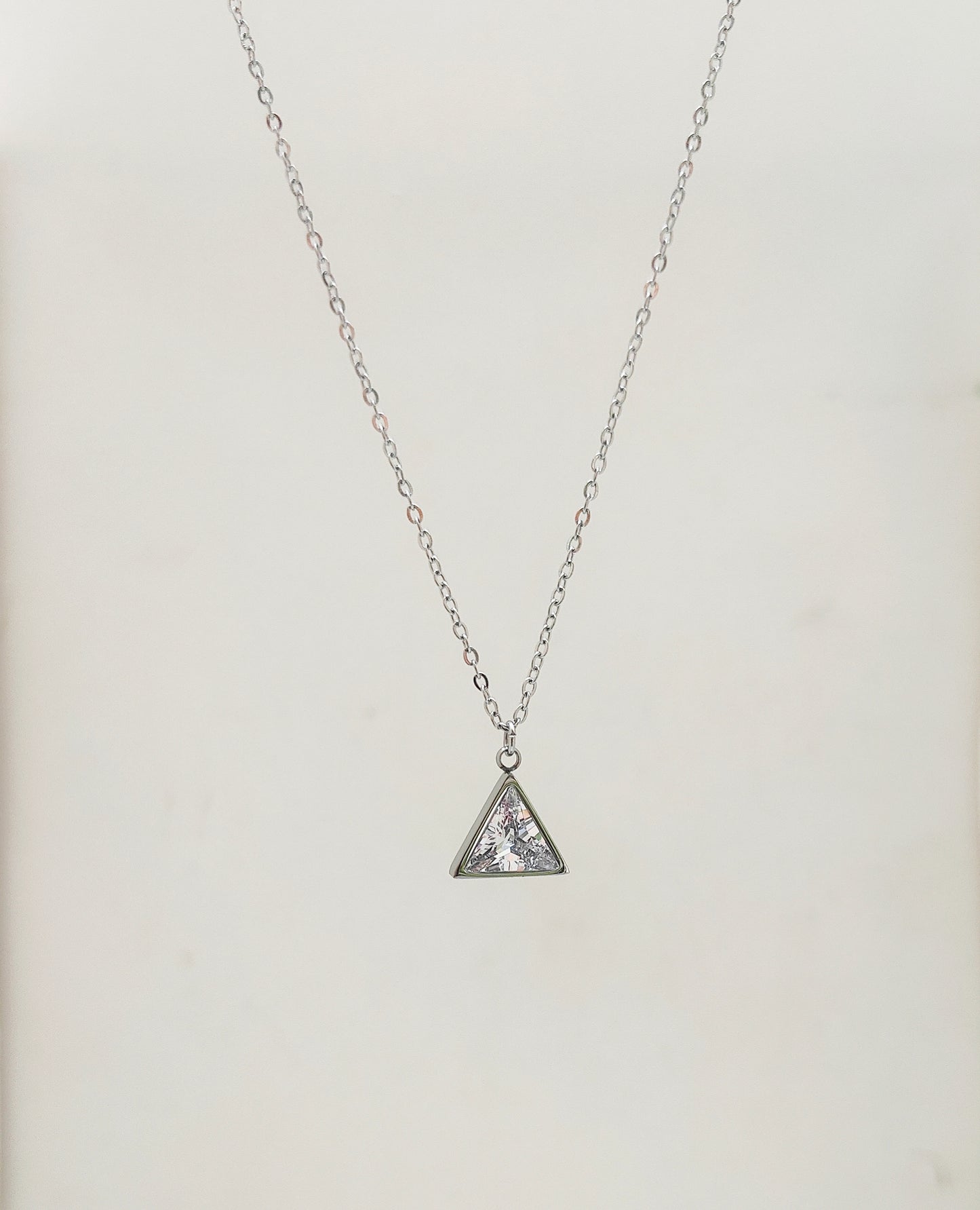 Pyramid Solitaire Necklace