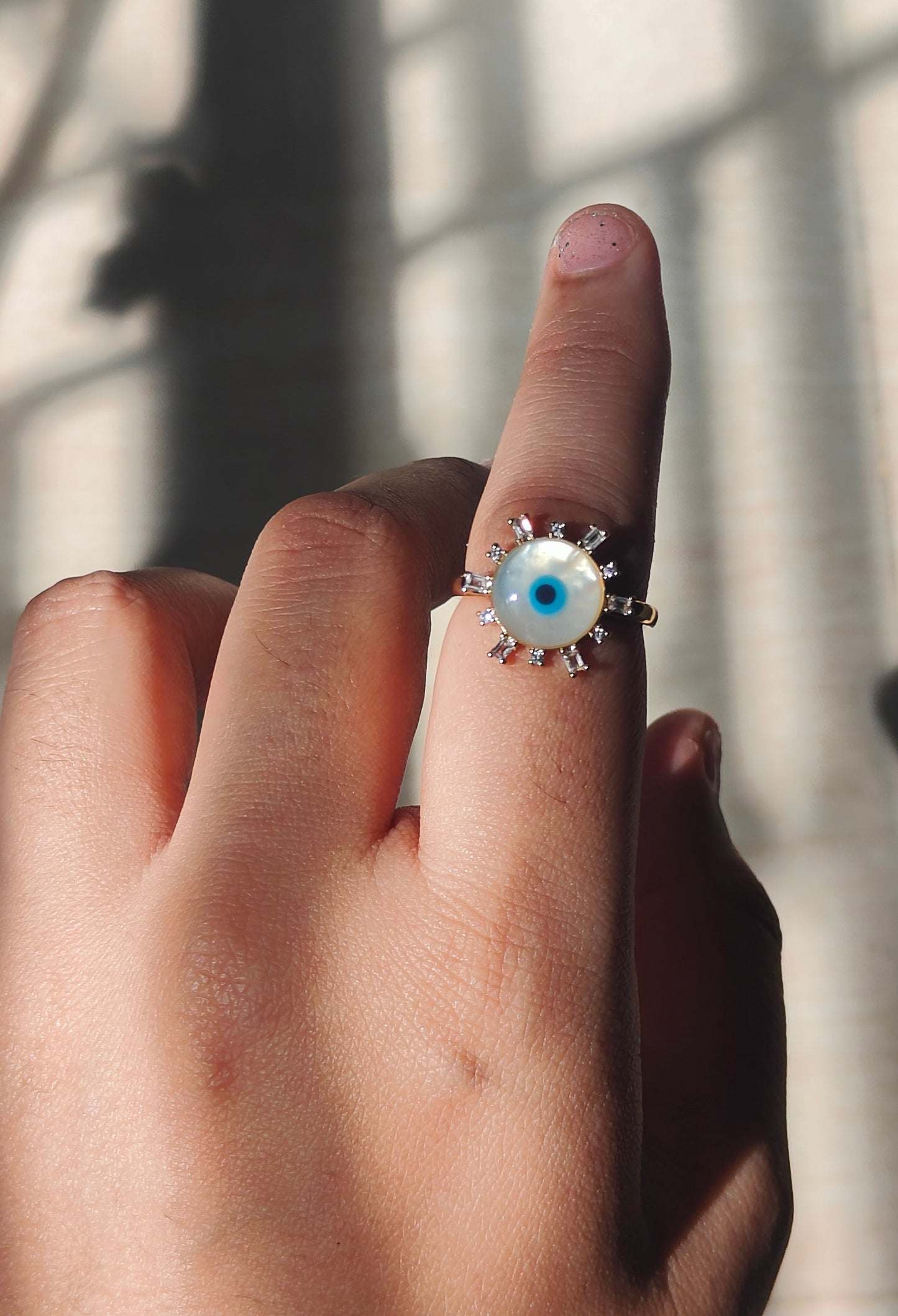 Sunbeam Evil Eye Ring