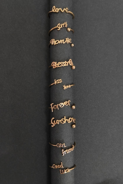 Cute Message Rings