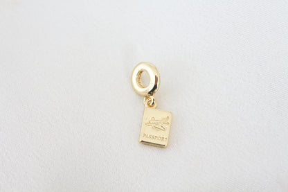 Engraved Passport Charm Necklace