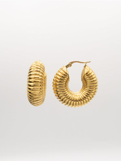 Golden Snail Hoops