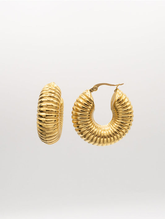 Golden Snail Hoops