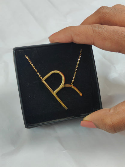 Sideways Oversized Initial Necklace