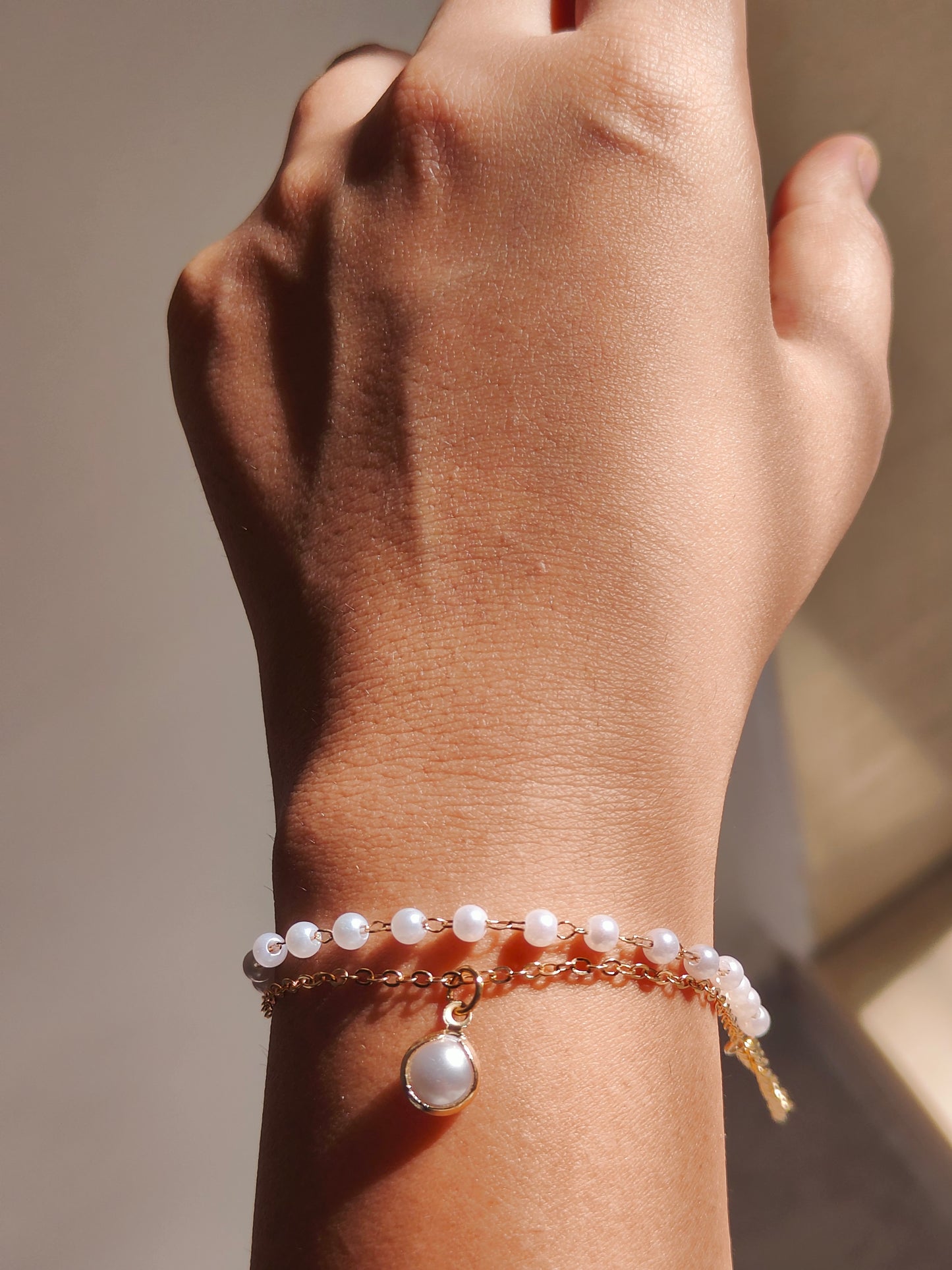 Estella Pearl Double Layer Bracelet