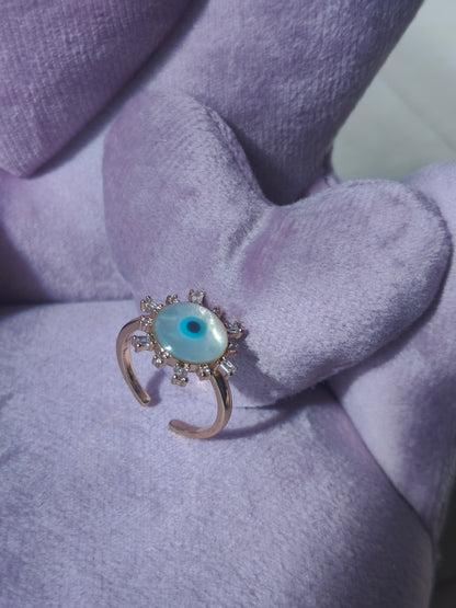 Sunbeam Evil Eye Ring