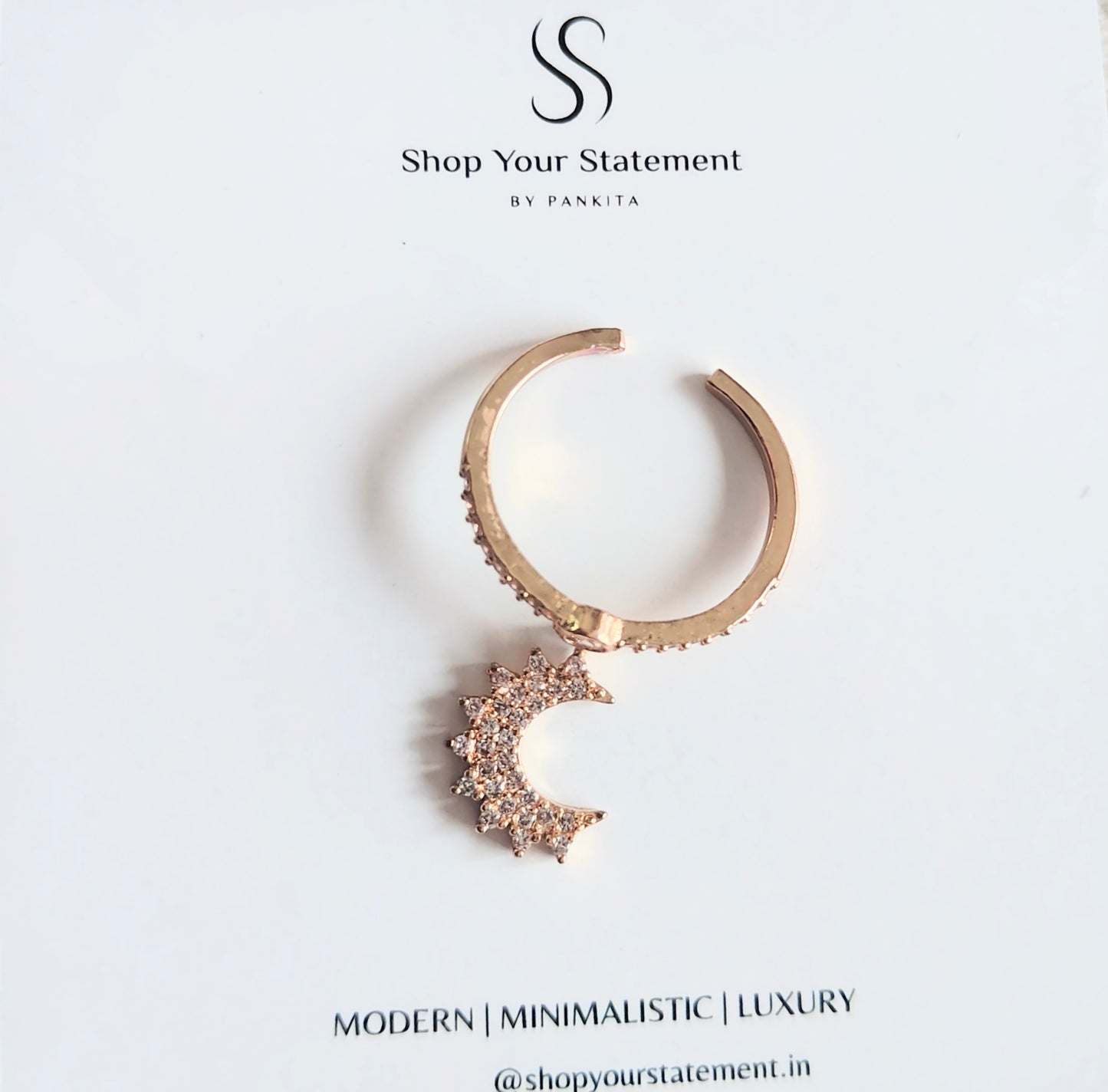 Moon Charm Ring