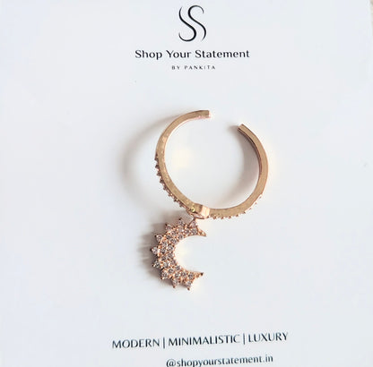 Moon Charm Ring