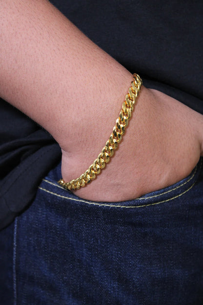 Miami Cuban Link Bracelet 8 MM - (2 Colour Varients Available)