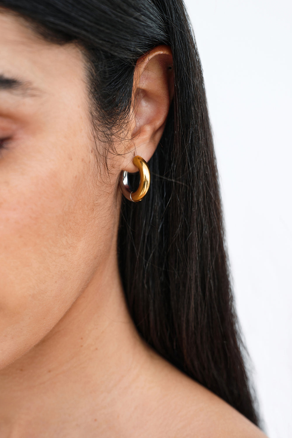 Catherine Two Tone Hoops