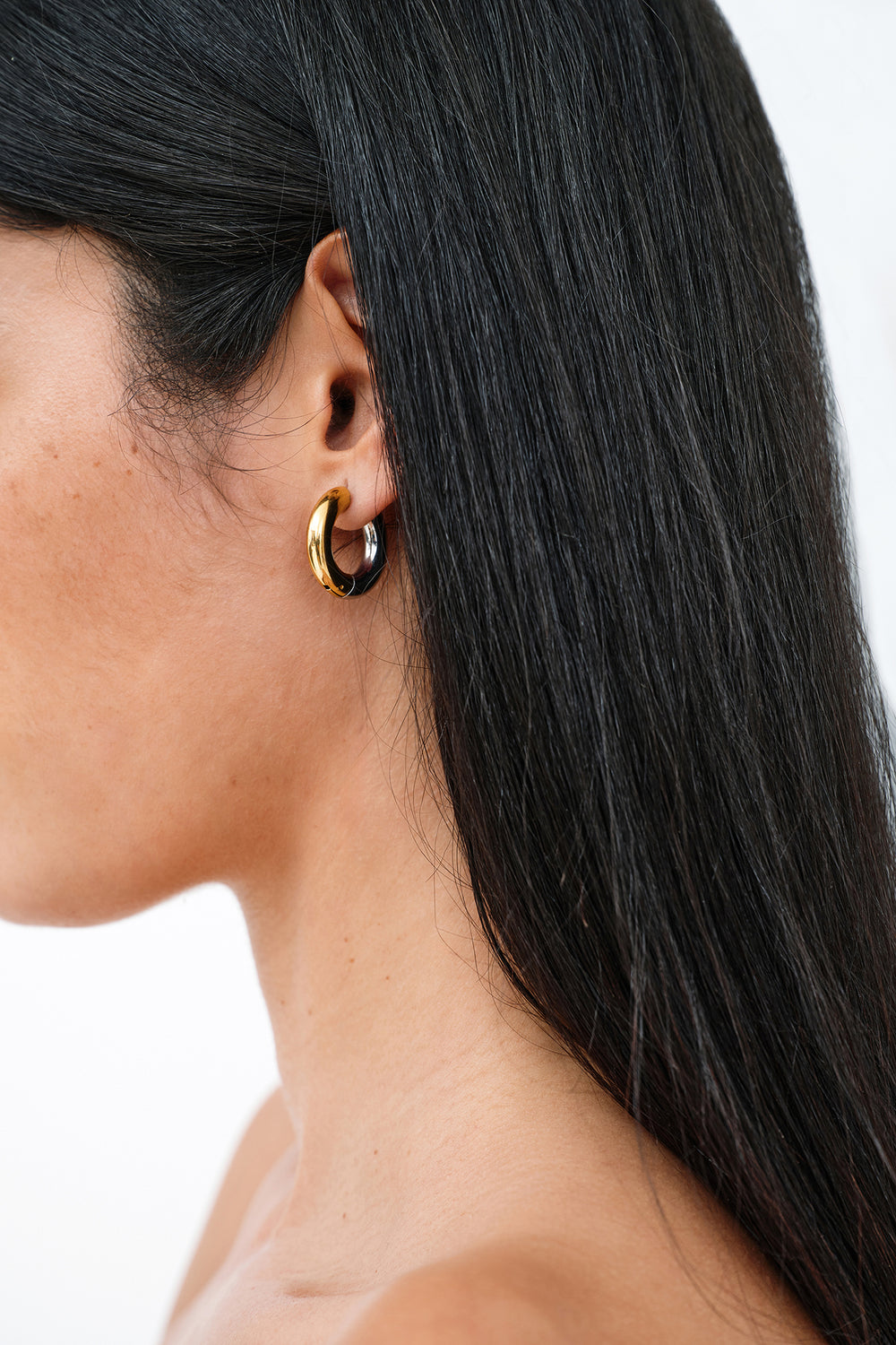 Catherine Two Tone Hoops