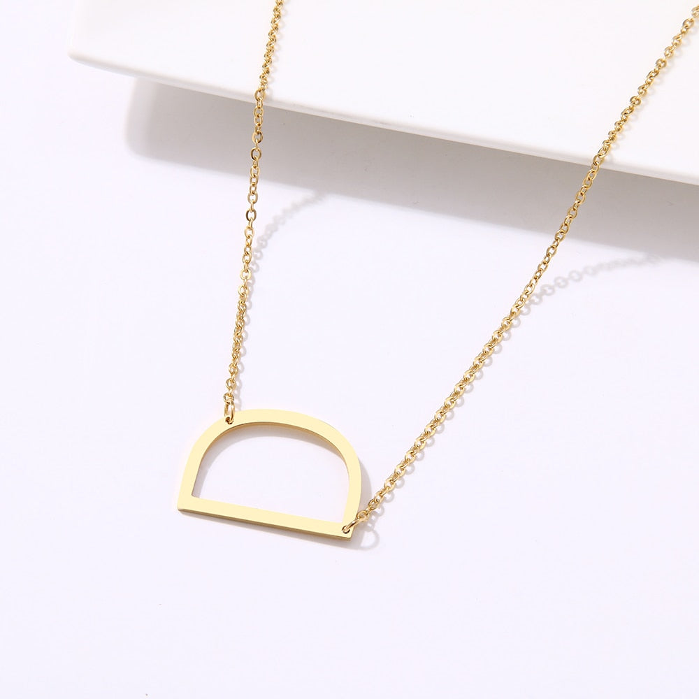 Sideways Oversized Initial Necklace