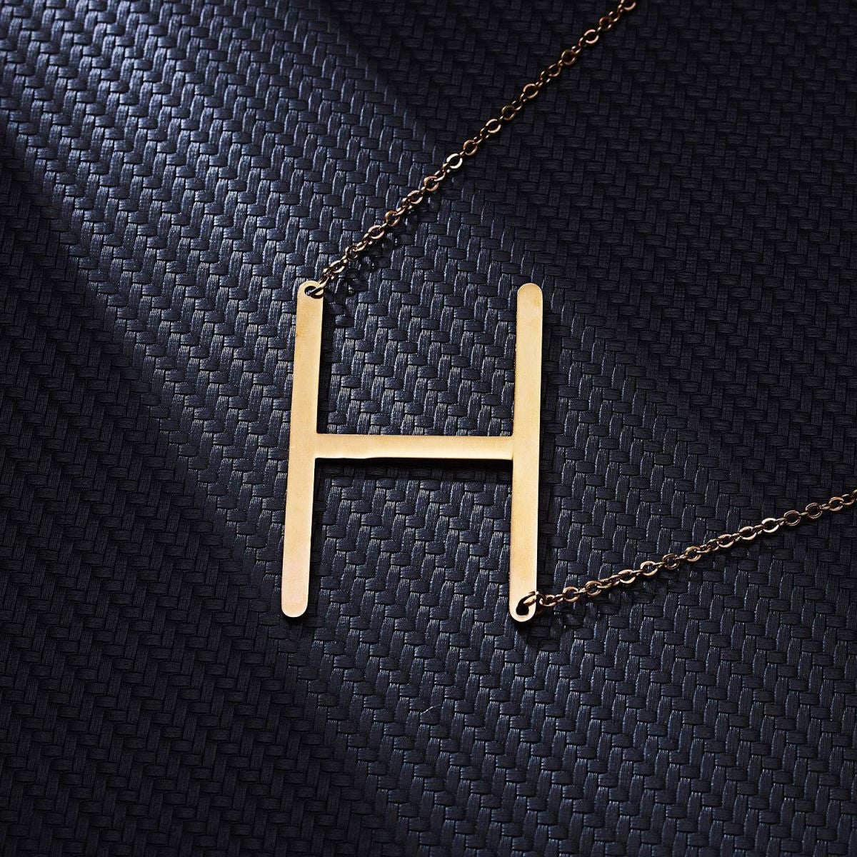 Sideways Oversized Initial Necklace