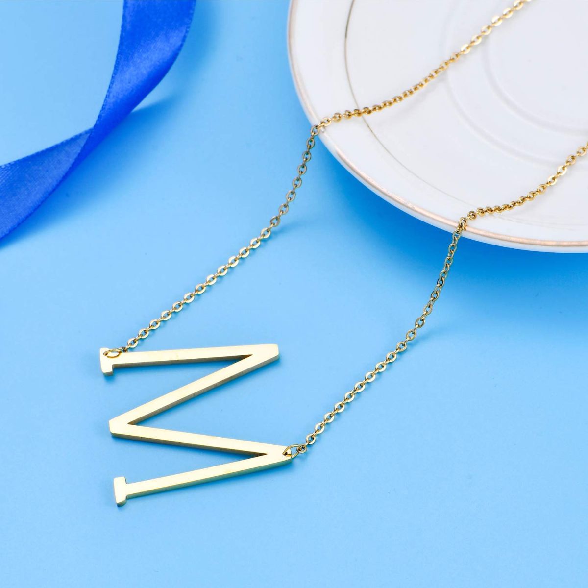 Sideways Oversized Initial Necklace