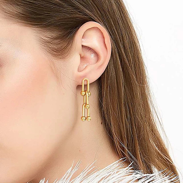 Chic Linked Drop Earrings