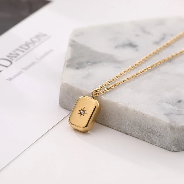 Solitaire North Star Necklace