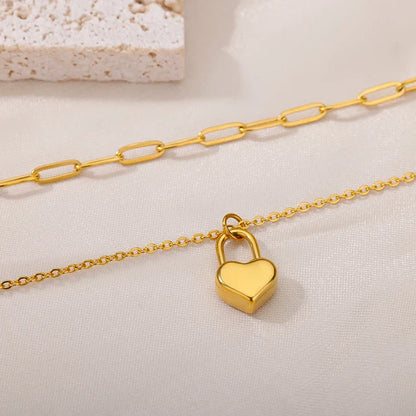 Love Lock layered Necklace