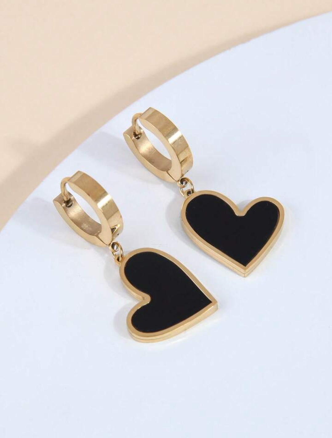 Heart Drop Glam Earrings