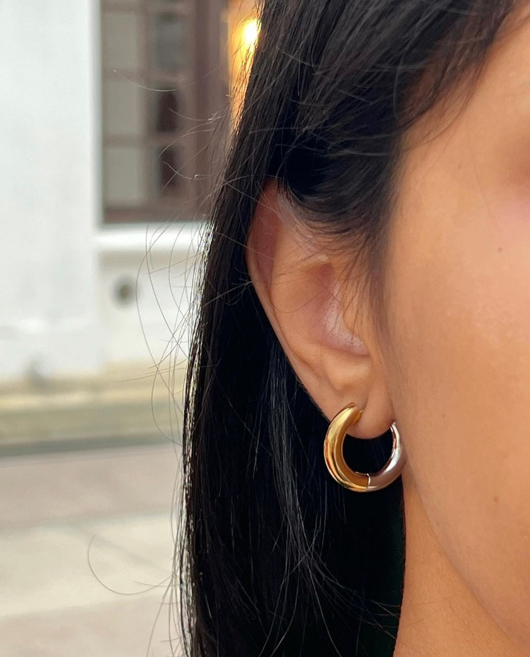 Catherine Two Tone Hoops